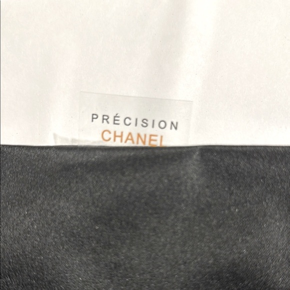 Authentic Chanel Black Tote, Gold Chain Handles Black on Black Sequin CC Logos - Picture 3 of 12